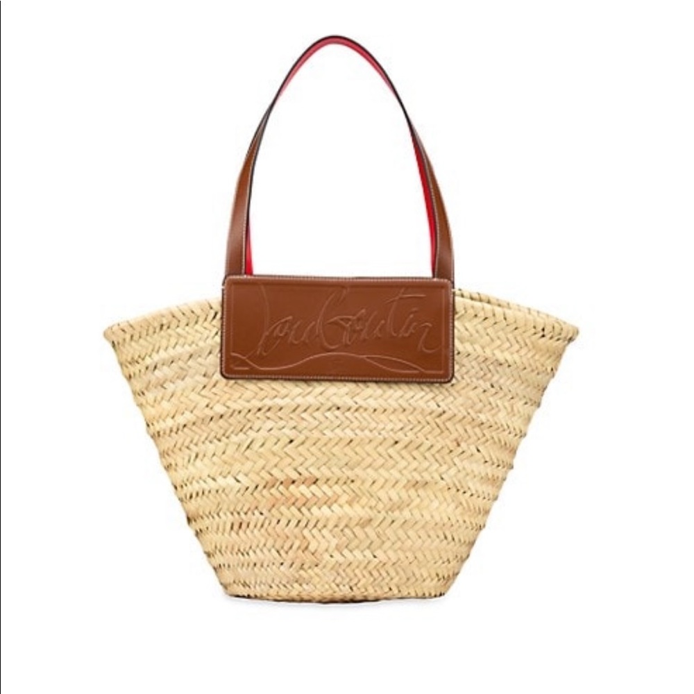 Christian Louboutin Loubishore Straw Tote